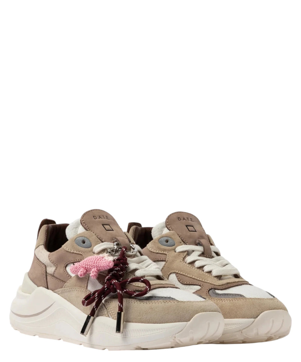 Sneakers D.A.T.E. Fuga Linen con Lacci Charm