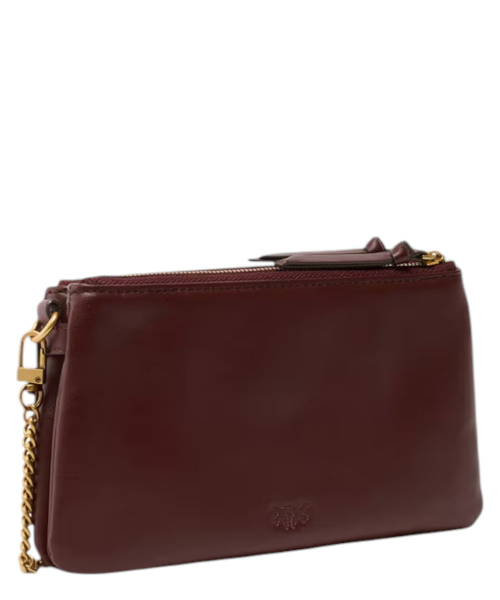 PINko Mini Doppeltasche aus Leder, Schultertasche
