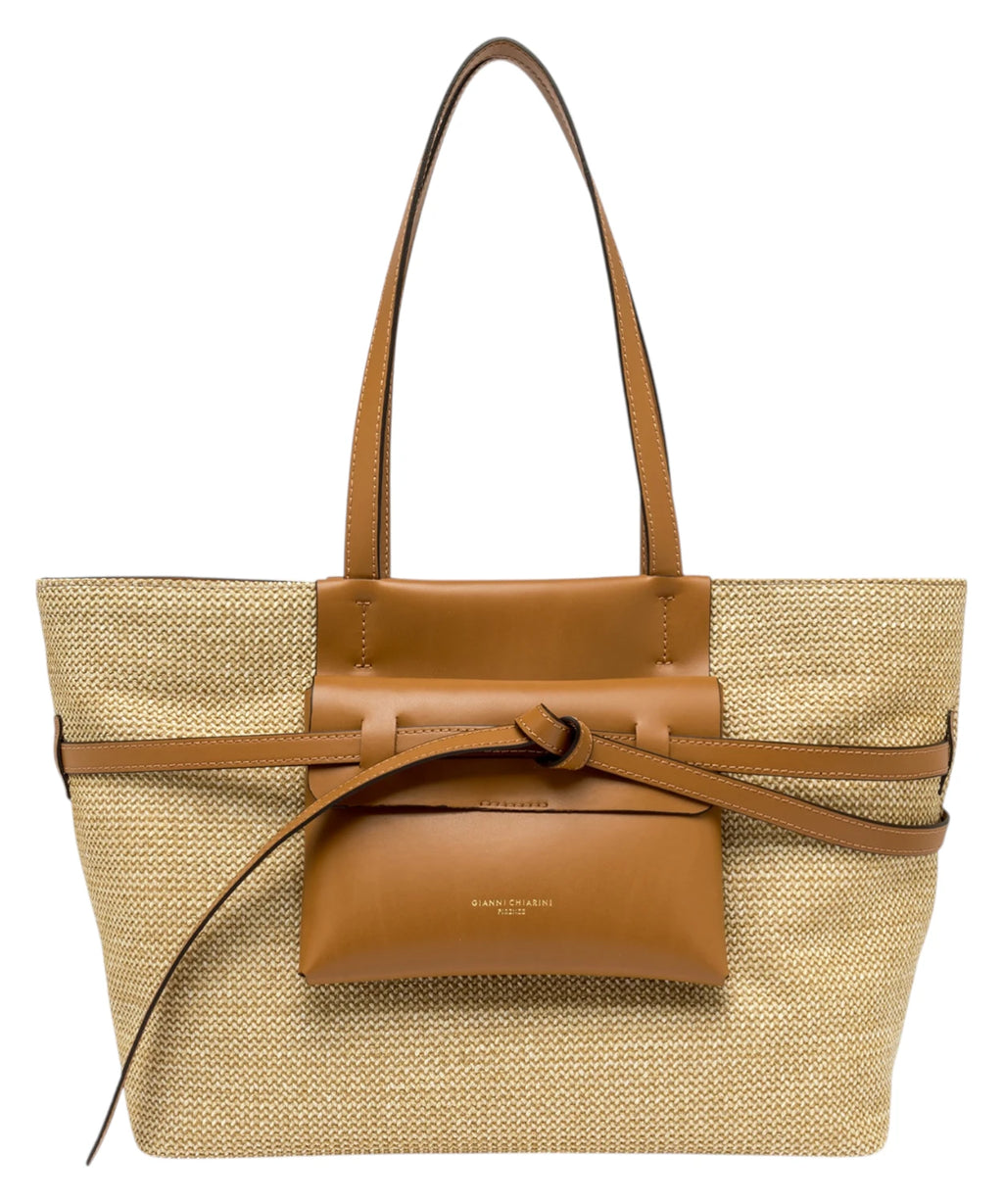 Gianni Chiarini BELTY Straw Shopper Bag
