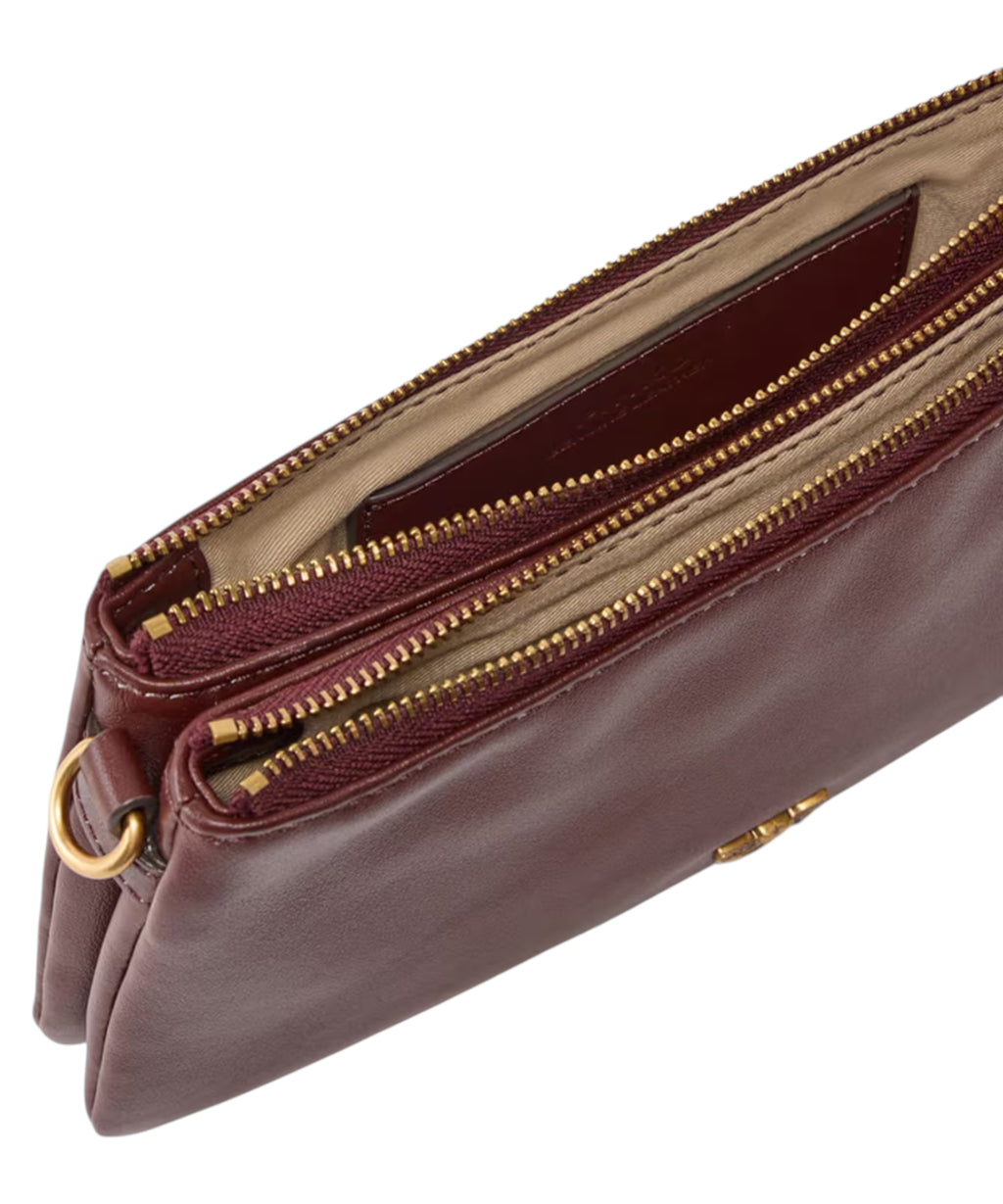 PINko Mini Doppeltasche aus Leder, Schultertasche