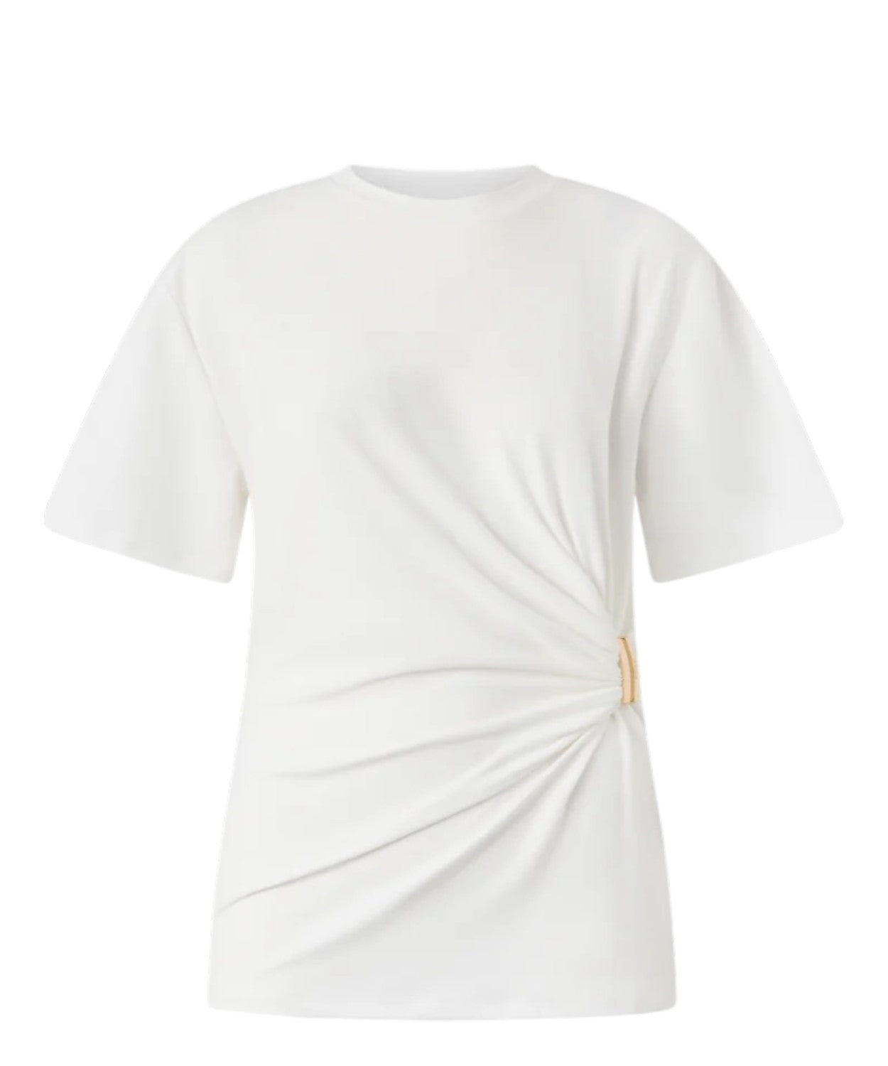 T-shirt Mary Pinko in Cotone con Drappeggio