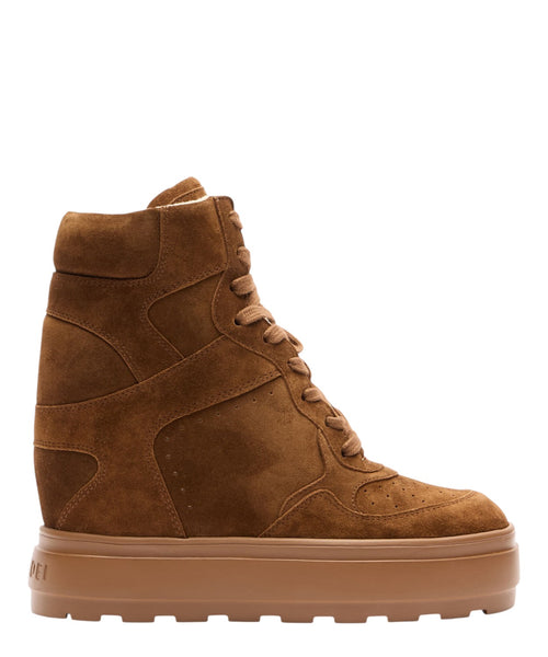 Sneakers Lace-Up Wedge Renna Casadei in Camoscio