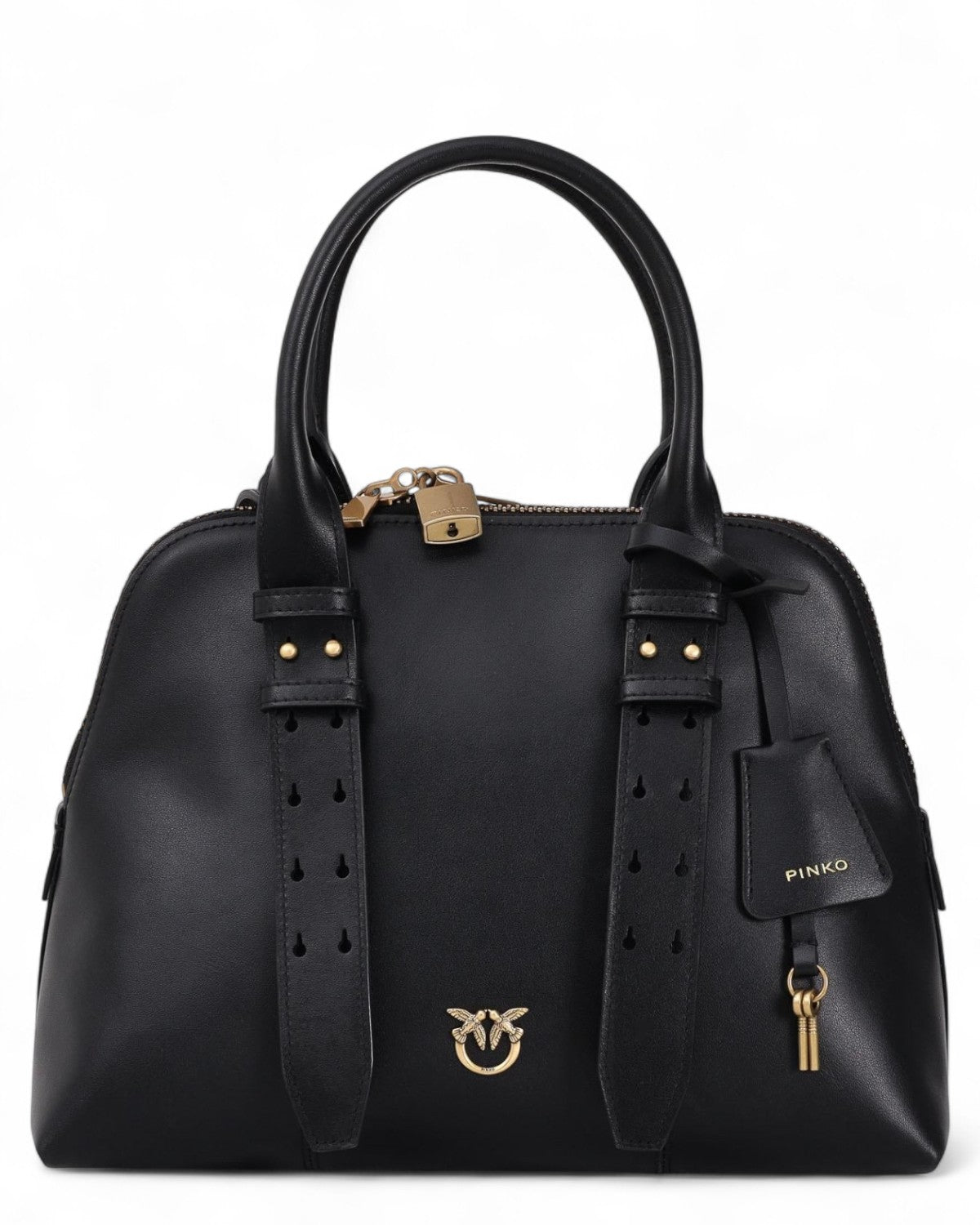 Borsa a Mano Escape in Pelle con Tracolla e Lucchetto-Pinko-Borse a spalla-Vittorio Citro Boutique