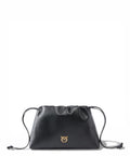 PINKO Mini Borsa con Coulisse in Pelle Logo Love Birds