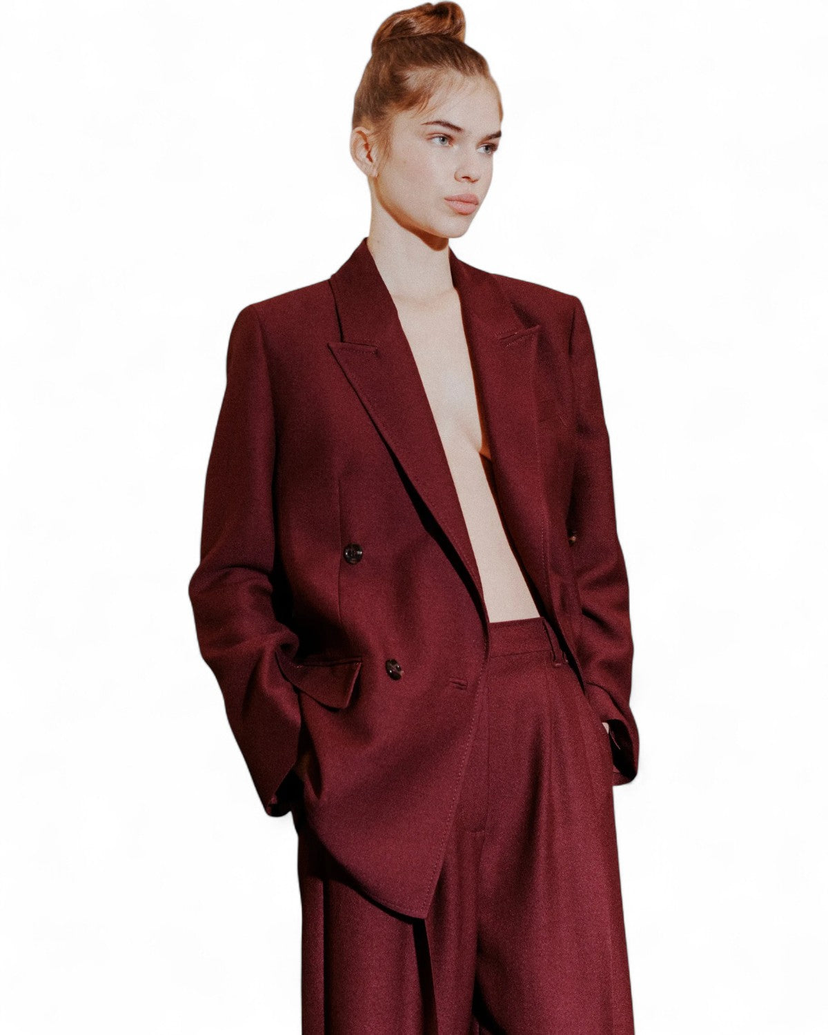 Blazer oversize destrutturato in sablé con rever a lancia-Marella-Giacche-Vittorio Citro Boutique