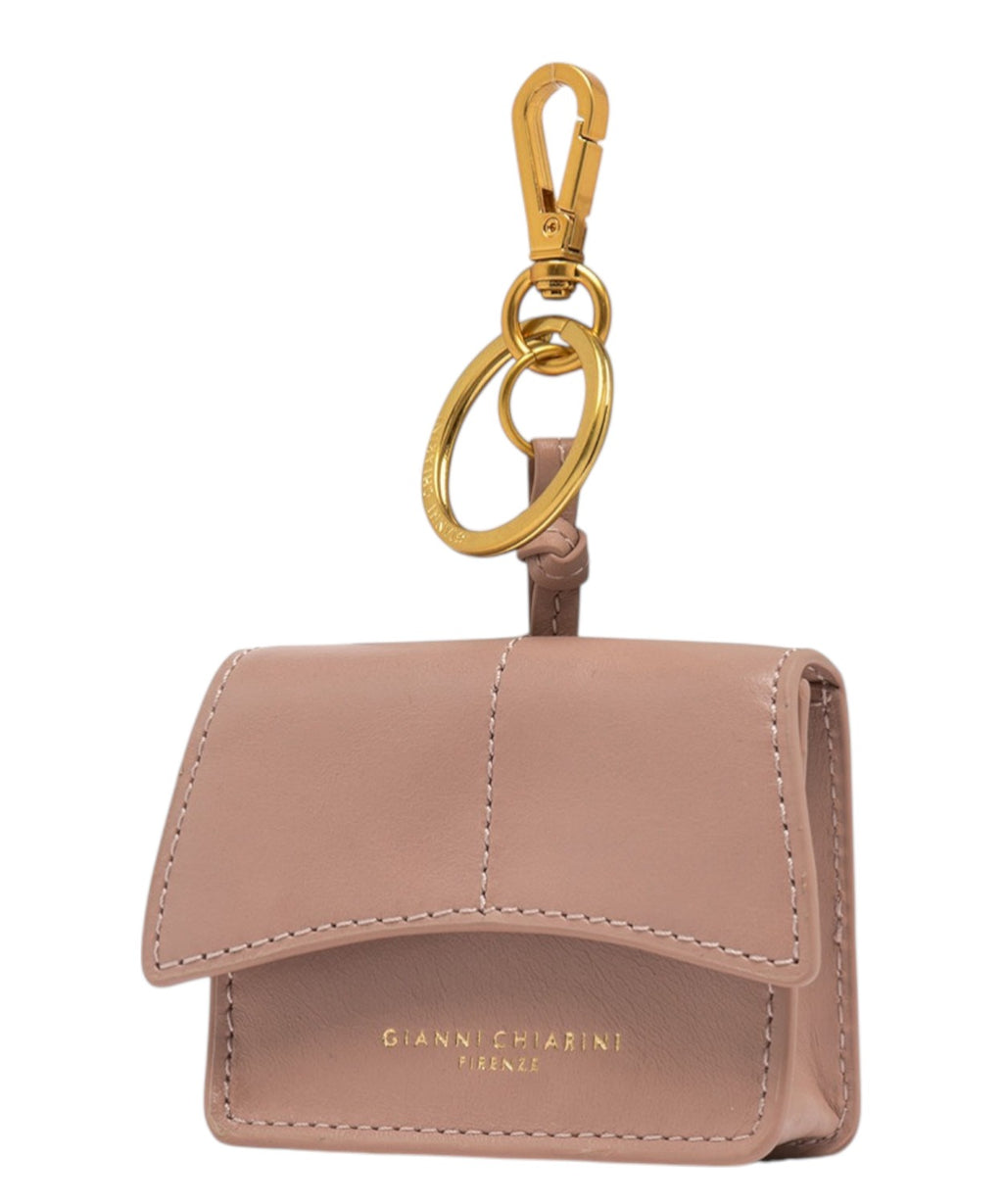 Gianni Chiarini Charm creased leather Airpods holder