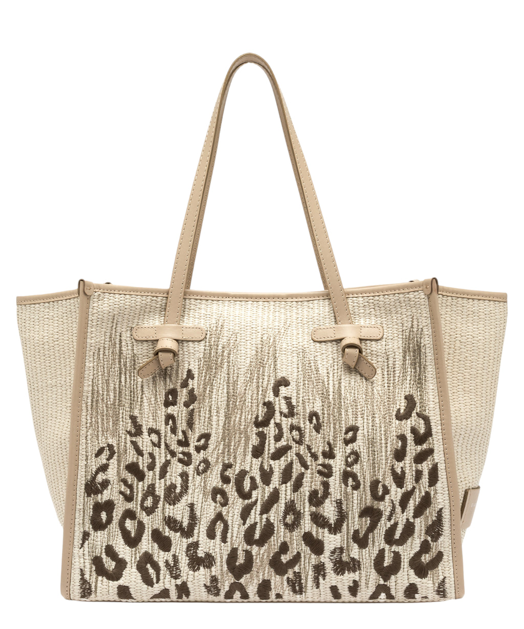 Gianni Chiarini Marcella Bag in Paglia Ricamata
