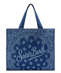 Borsa mare Denim con Stampa Bandana e Logo