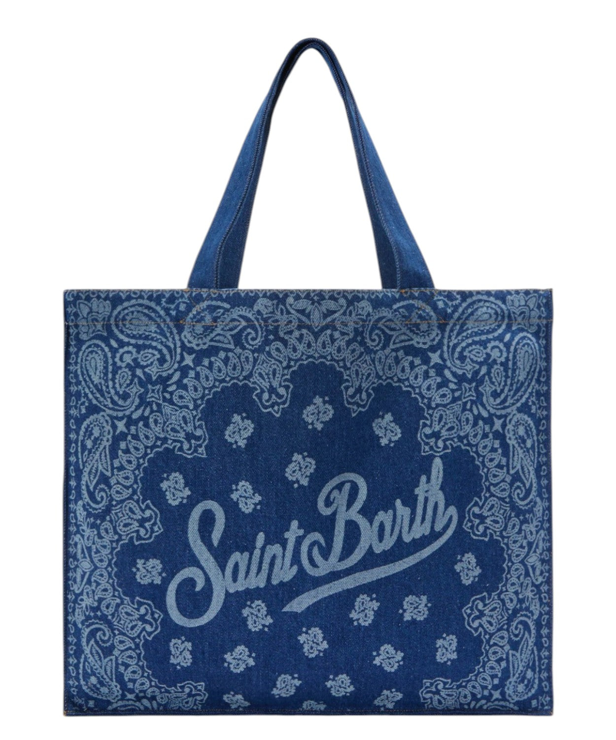 Borsa mare Denim con Stampa Bandana e Logo