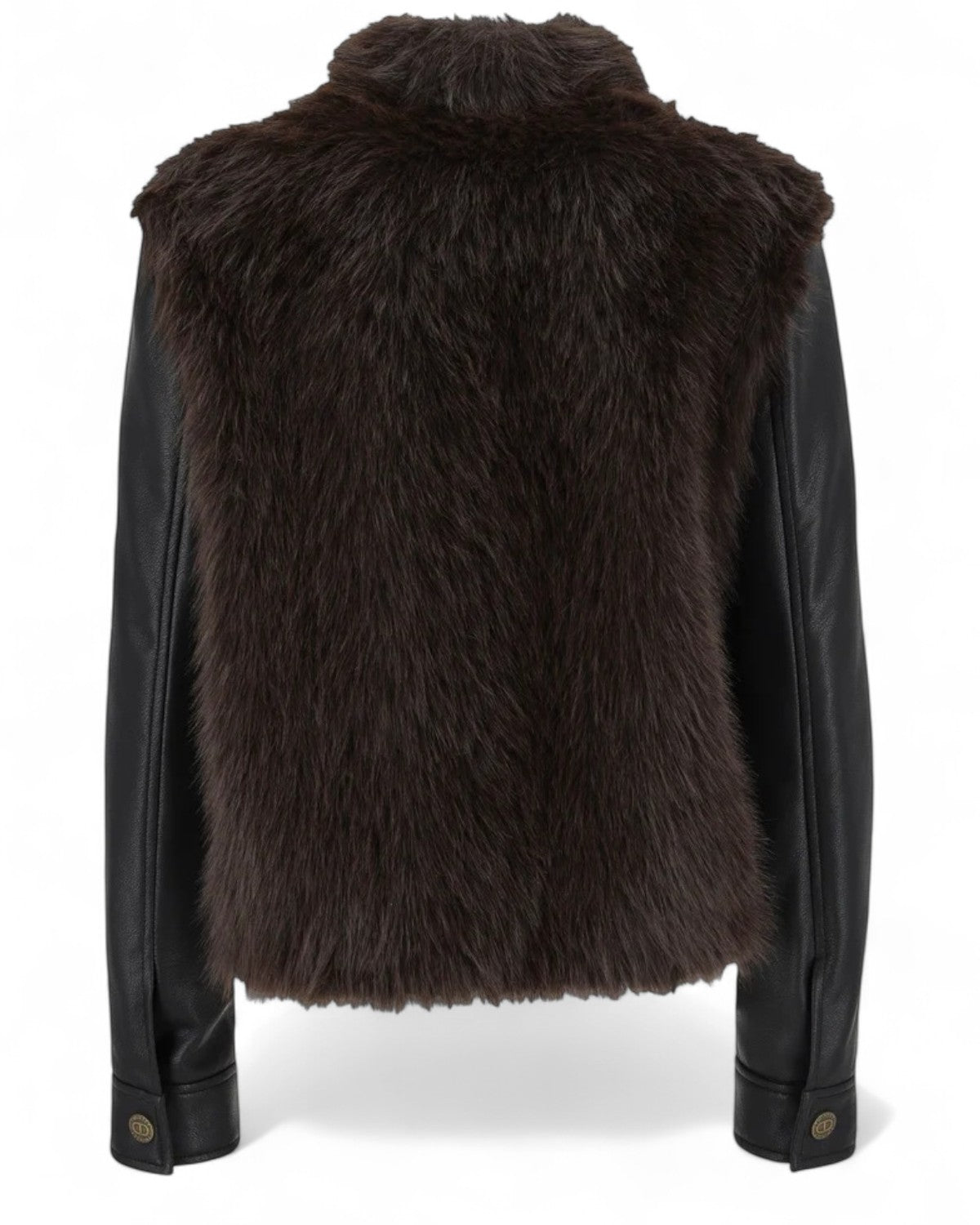 Giubbotto Donna in Finta Pelliccia e Pelle Ecologica-Twinset-Pellicce e shearling-Vittorio Citro Boutique