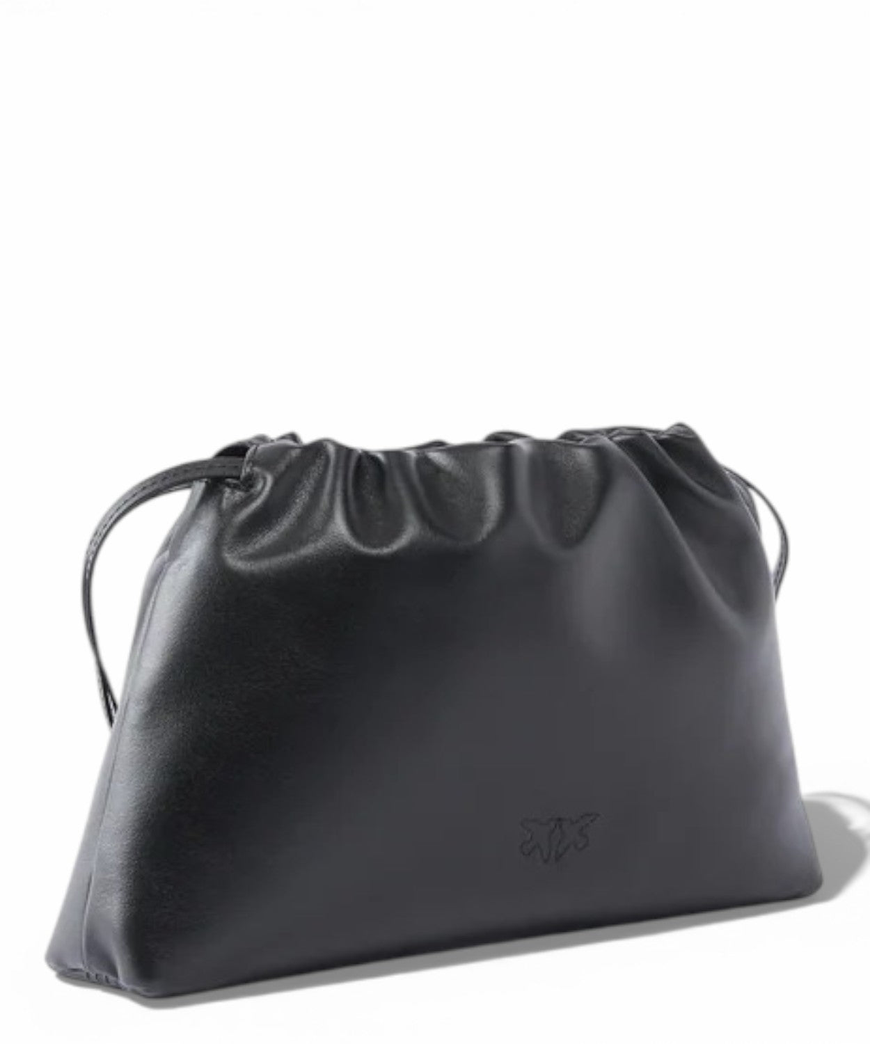 PINKO Mini Borsa con Coulisse in Pelle Logo Love Birds
