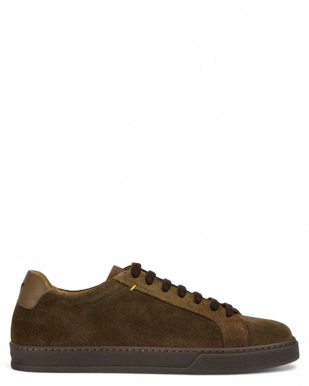 Sneaker in suede con dettaglio in pelle e soletta memory-Doucal'S-Sneakers-Vittorio Citro Boutique