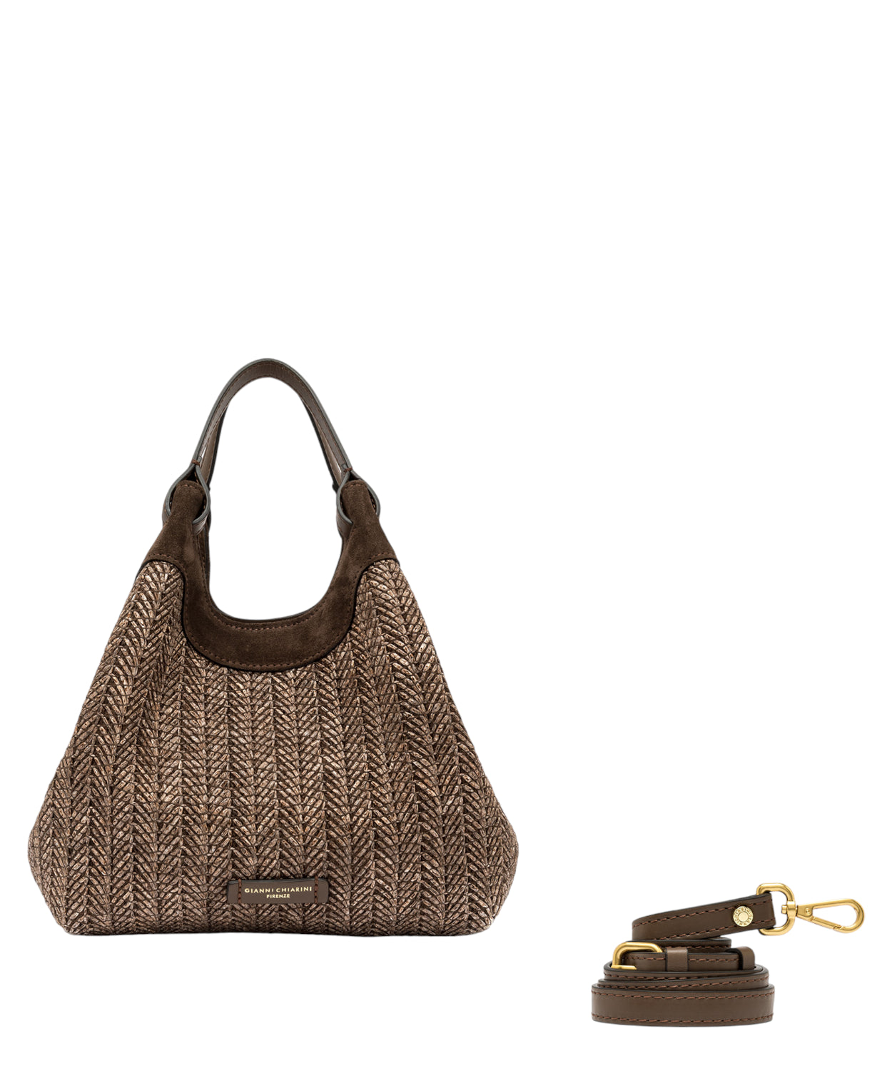 Borsa DUA MINI in paglia intrecciata