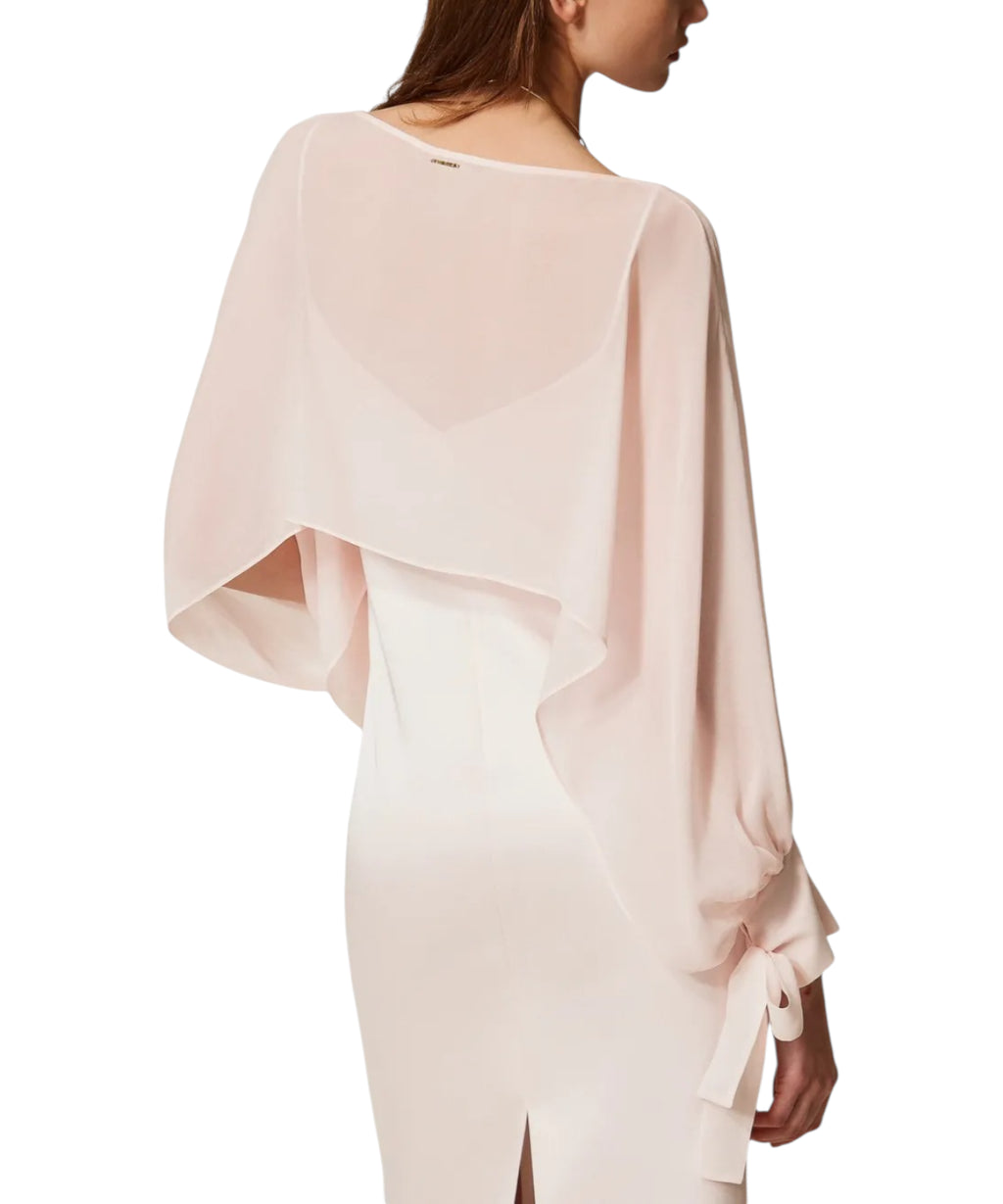 Twinset Viscose Crop Blouse with Bow