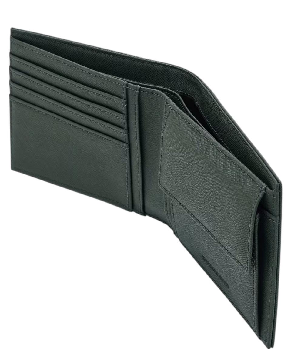 Portafoglio Uomo Bifold in Pelle Rigenerata Saffiano-Emporio Armani-Portafogli-Vittorio Citro Boutique