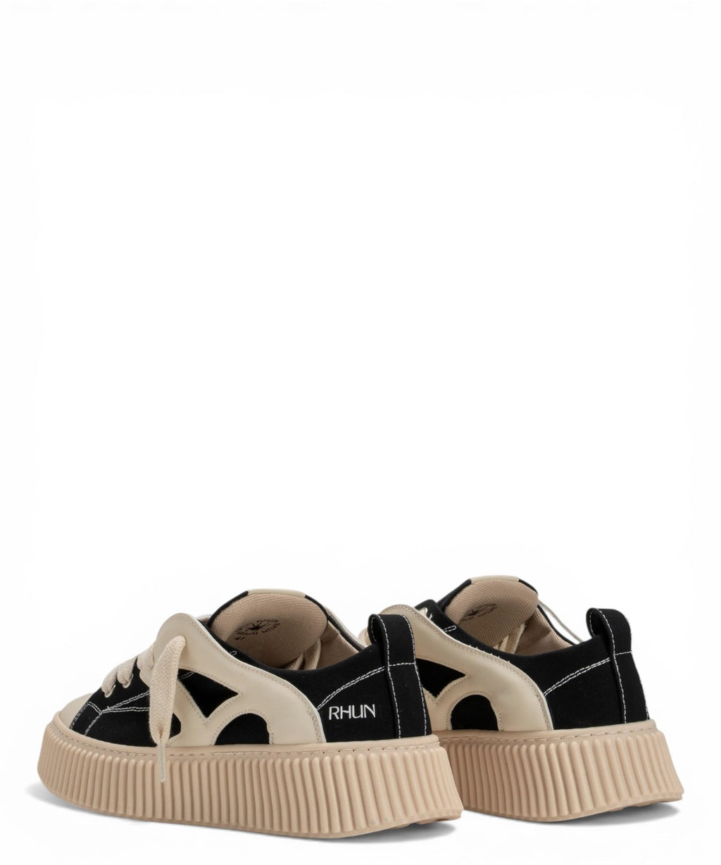 Rhun Skate Canvas Sneakers for Men with Leather Inserts