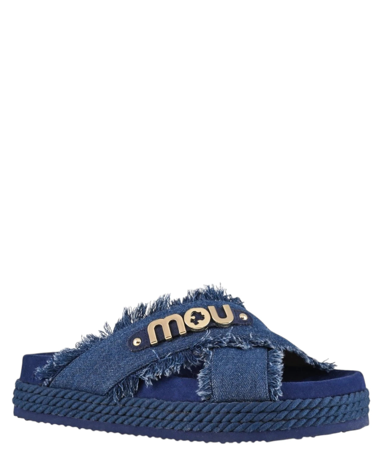 Mou Sandali Incrociati in Denim
