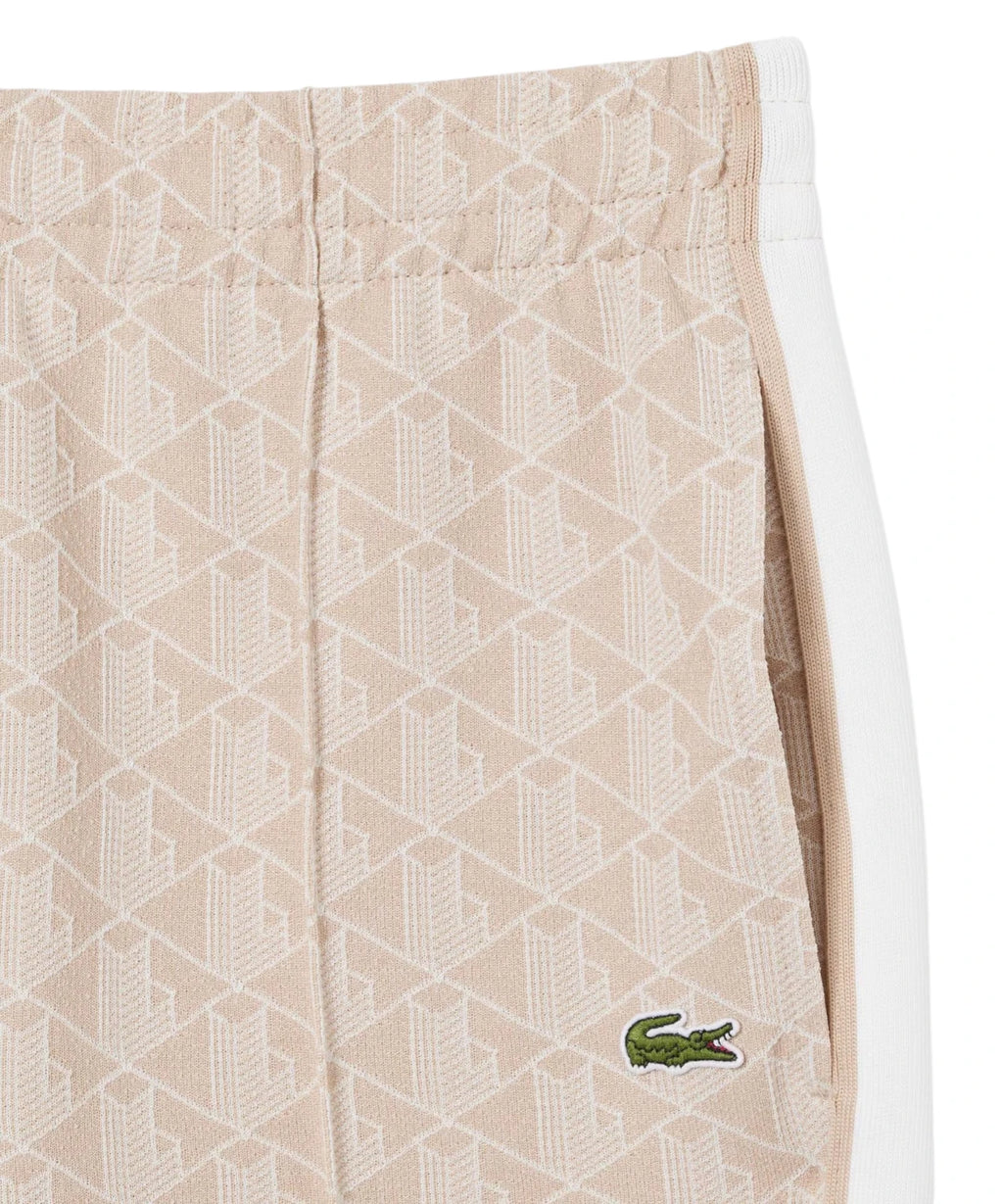 Spodnie dresowe Lacoste Monogram Beżowe – Jogger Regular Fit