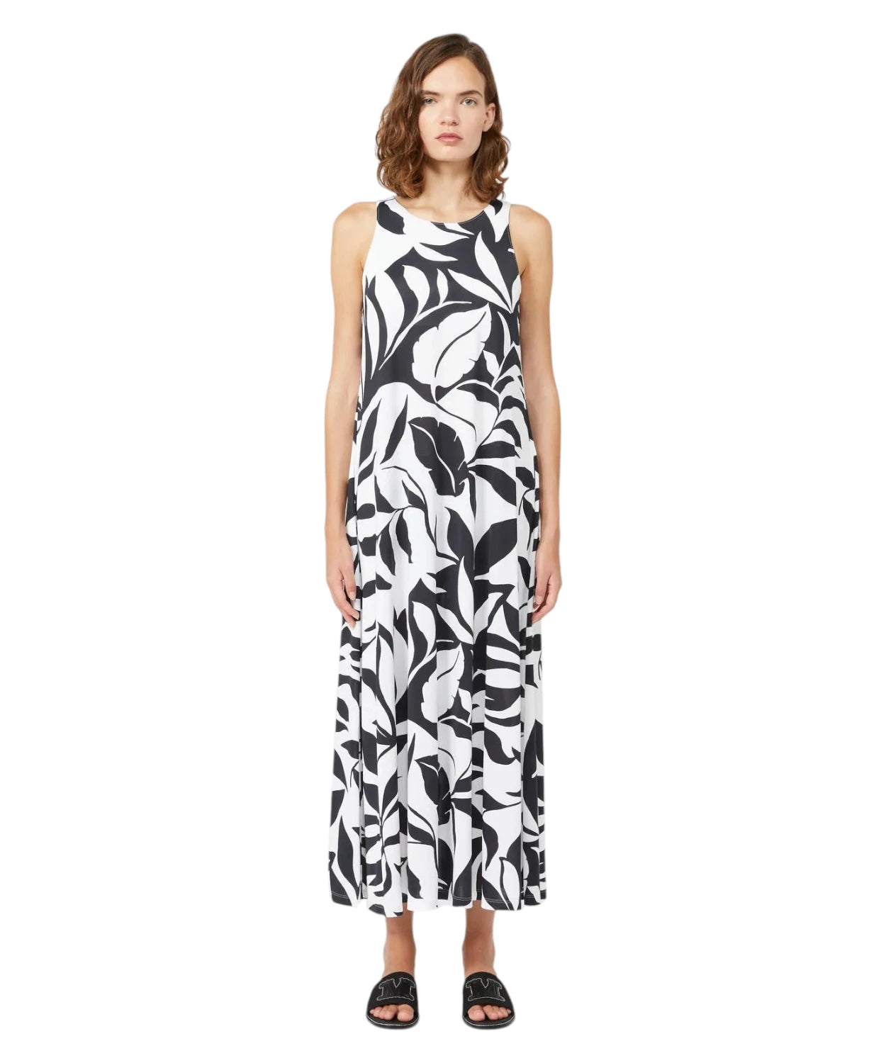Max Mara midi-jurk met monogramprint
