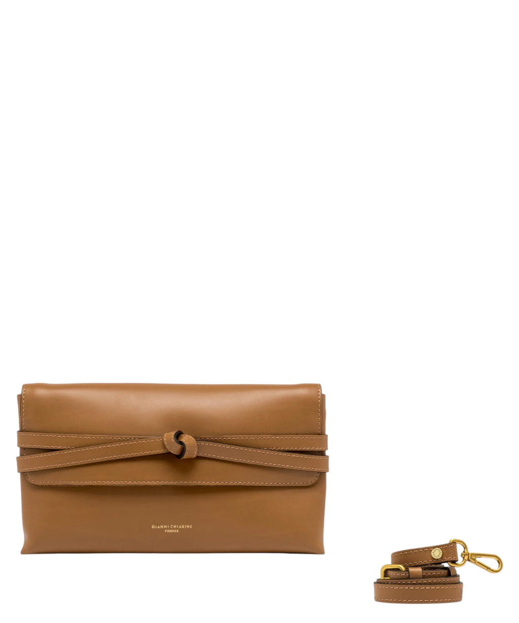 Gianni Chiarini BELTY Leather Clutch with Removable Shoulder Strap