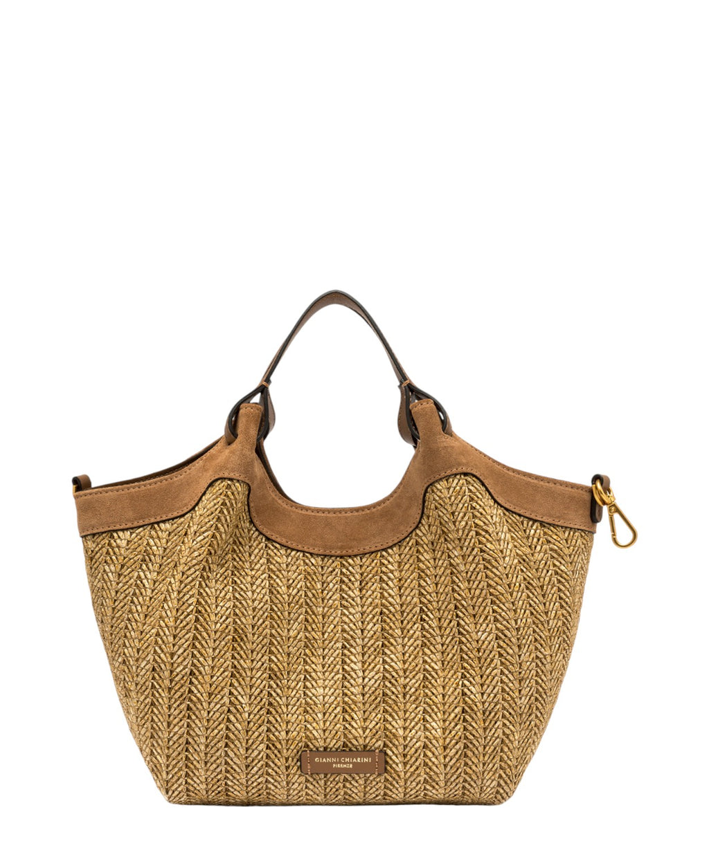 Borsa DUA MINI pintos šiaudų rankinė