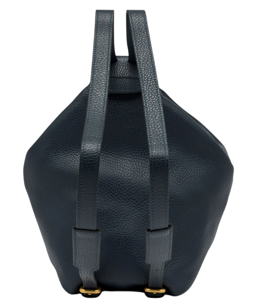 Guia Gianni Chiarini Hammered Leather Backpack with Zip and Adjustable Shoulder Straps