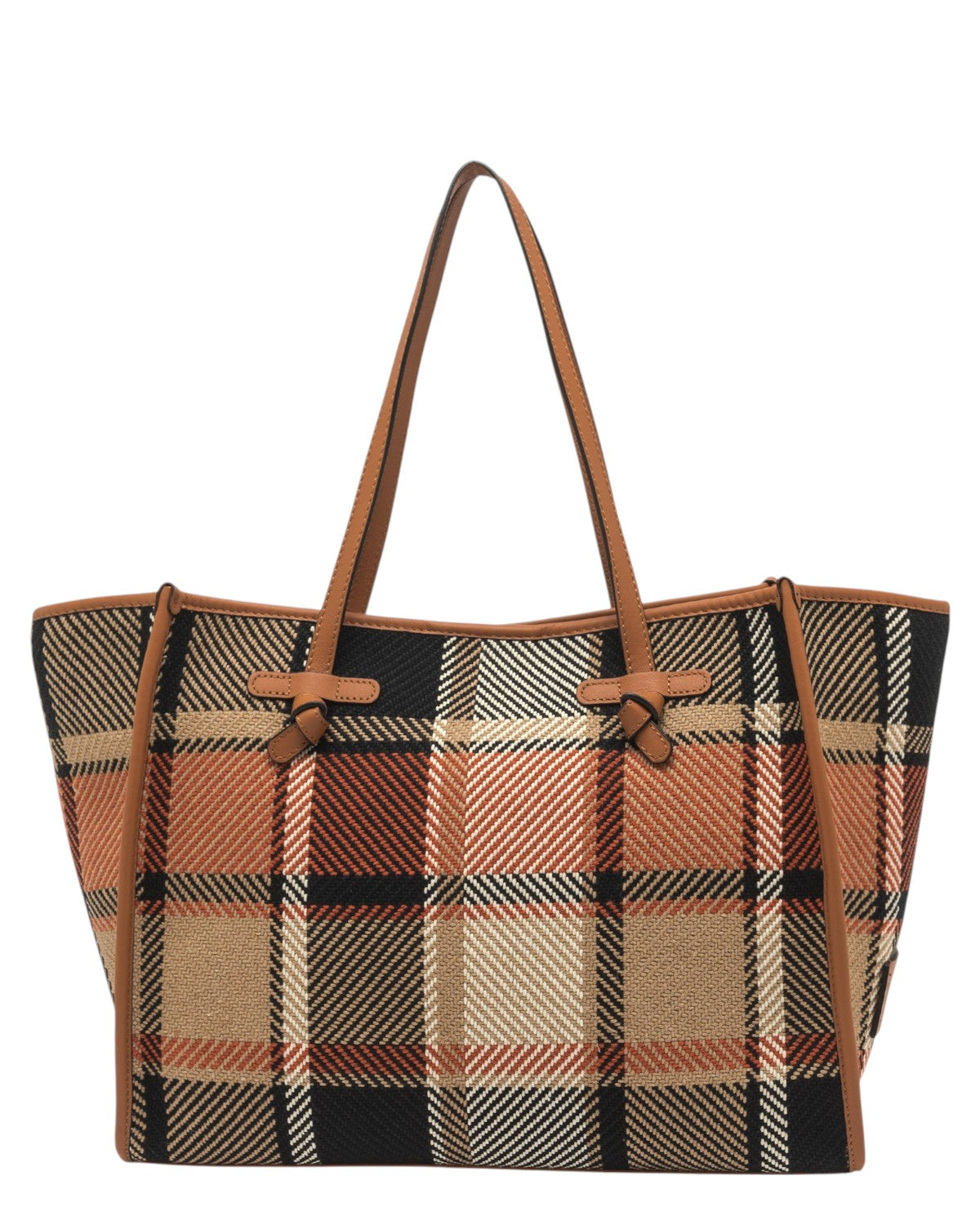 Shopping bag in tessuto tartan-Gianni Chiarini-Borse a spalla-Vittorio Citro Boutique