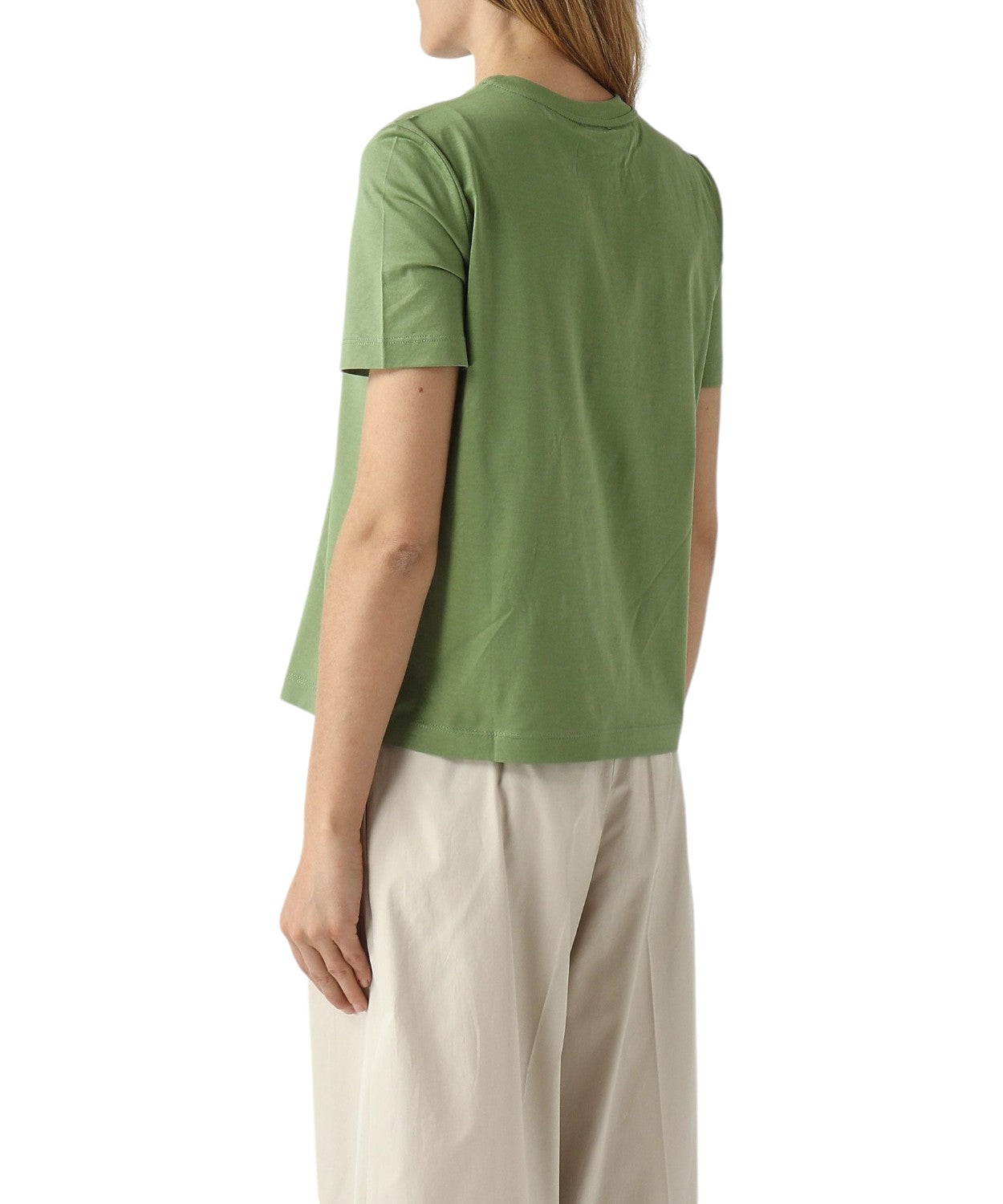 T-shirt damski z bawełny z nadrukiem i logo Licenza