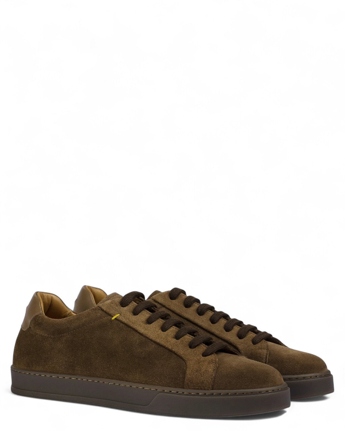 Sneaker in suede con dettaglio in pelle e soletta memory-Doucal'S-Sneakers-Vittorio Citro Boutique