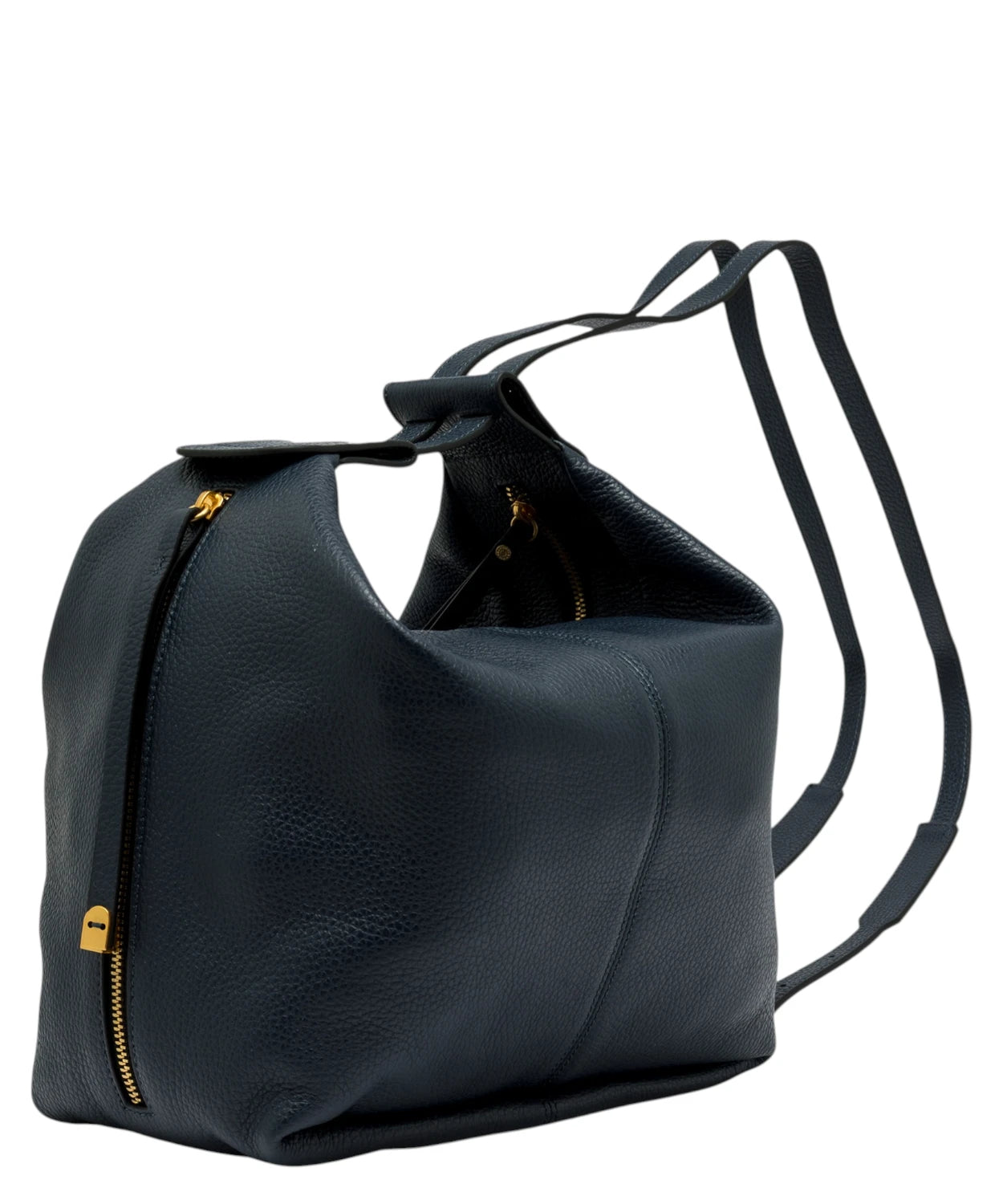 Zaino Guia Gianni Chiarini in Pelle Martellata con Zip e Tracolle Regolabili