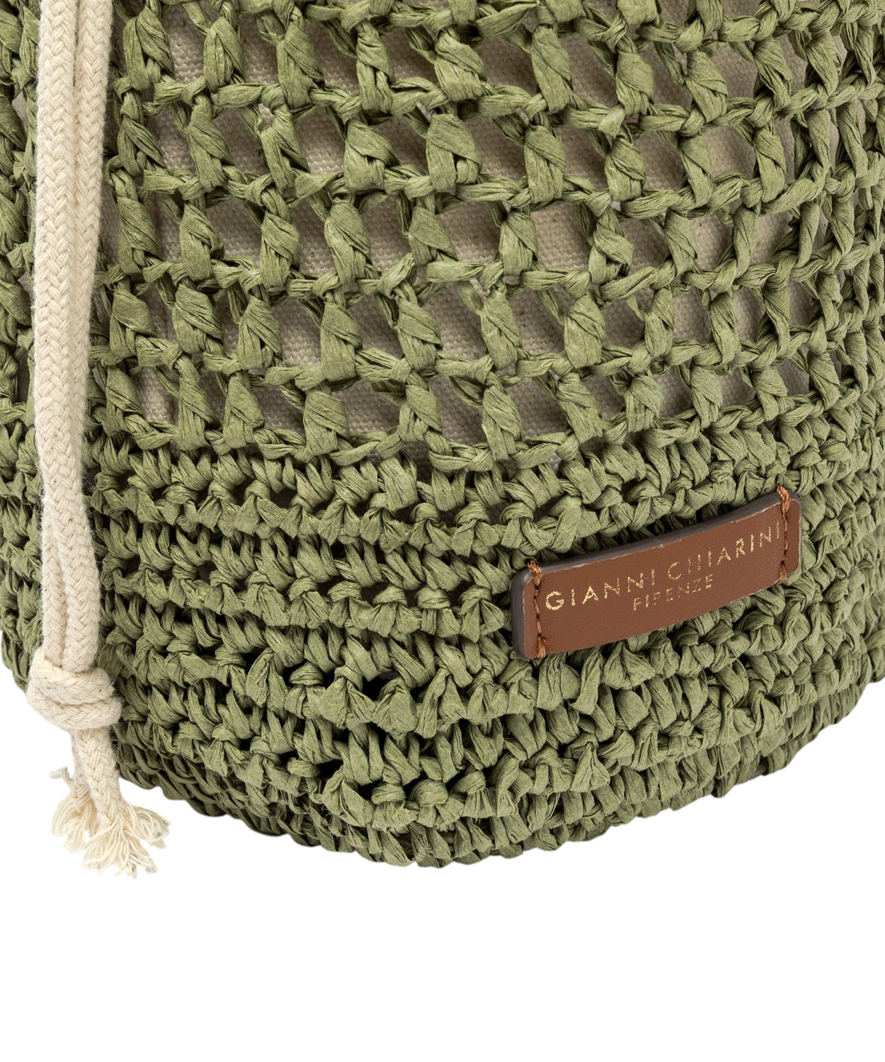 Gianni Chiarini Nefeli Borsa Secchiello in Paglia Crochet