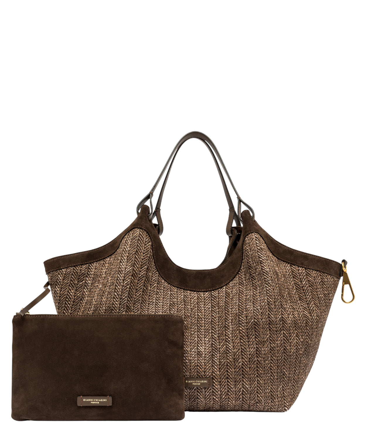 Gianni Chiarini Dua Borsa in Paglia Intrecciata