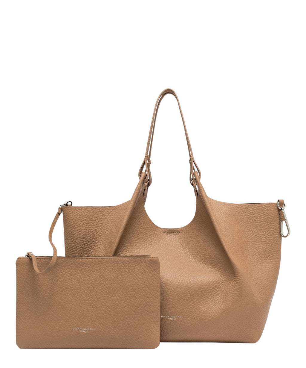 Borsa DUA leren dubbele maxi korrel