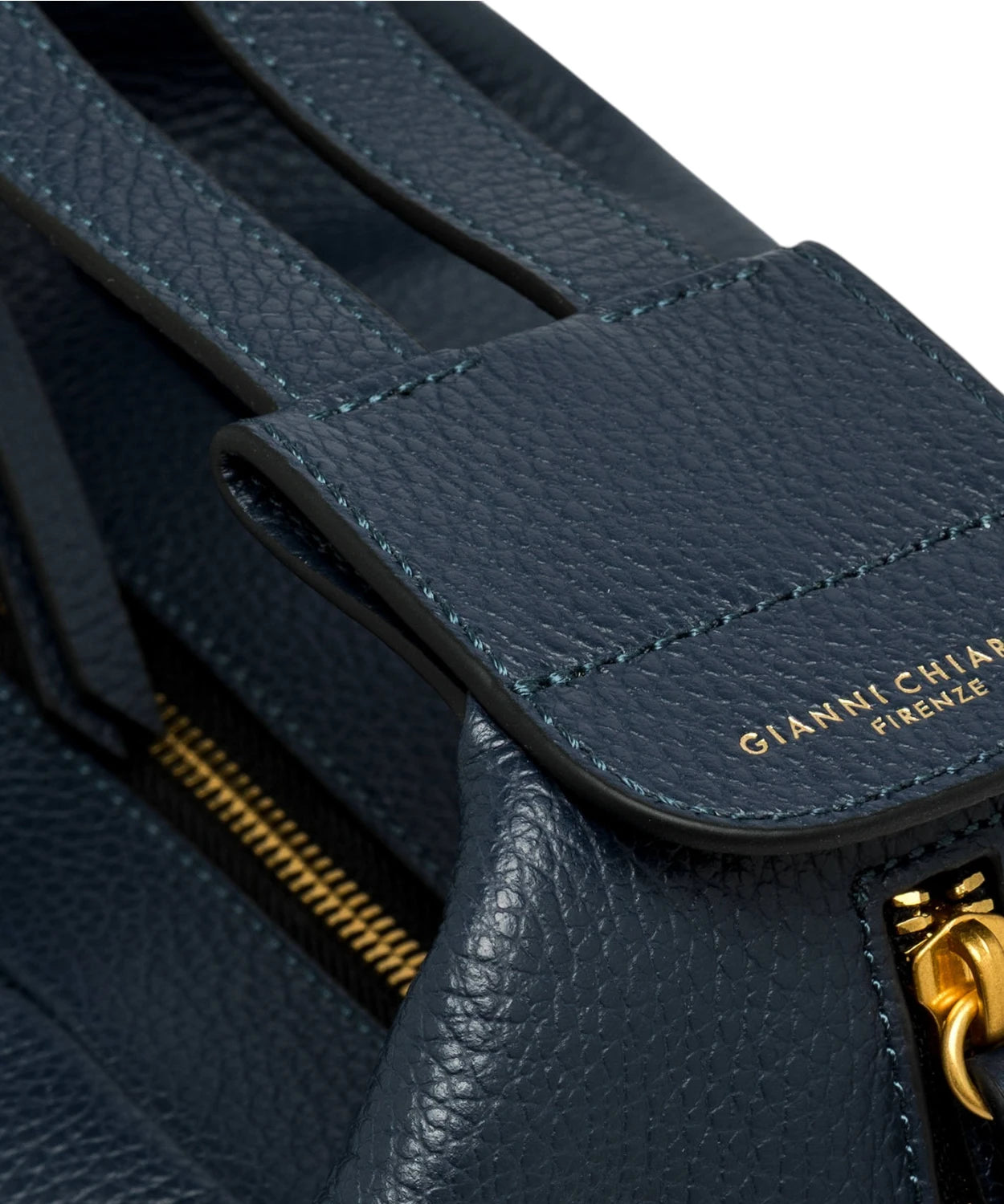 Zaino Guia Gianni Chiarini in Pelle Martellata con Zip e Tracolle Regolabili