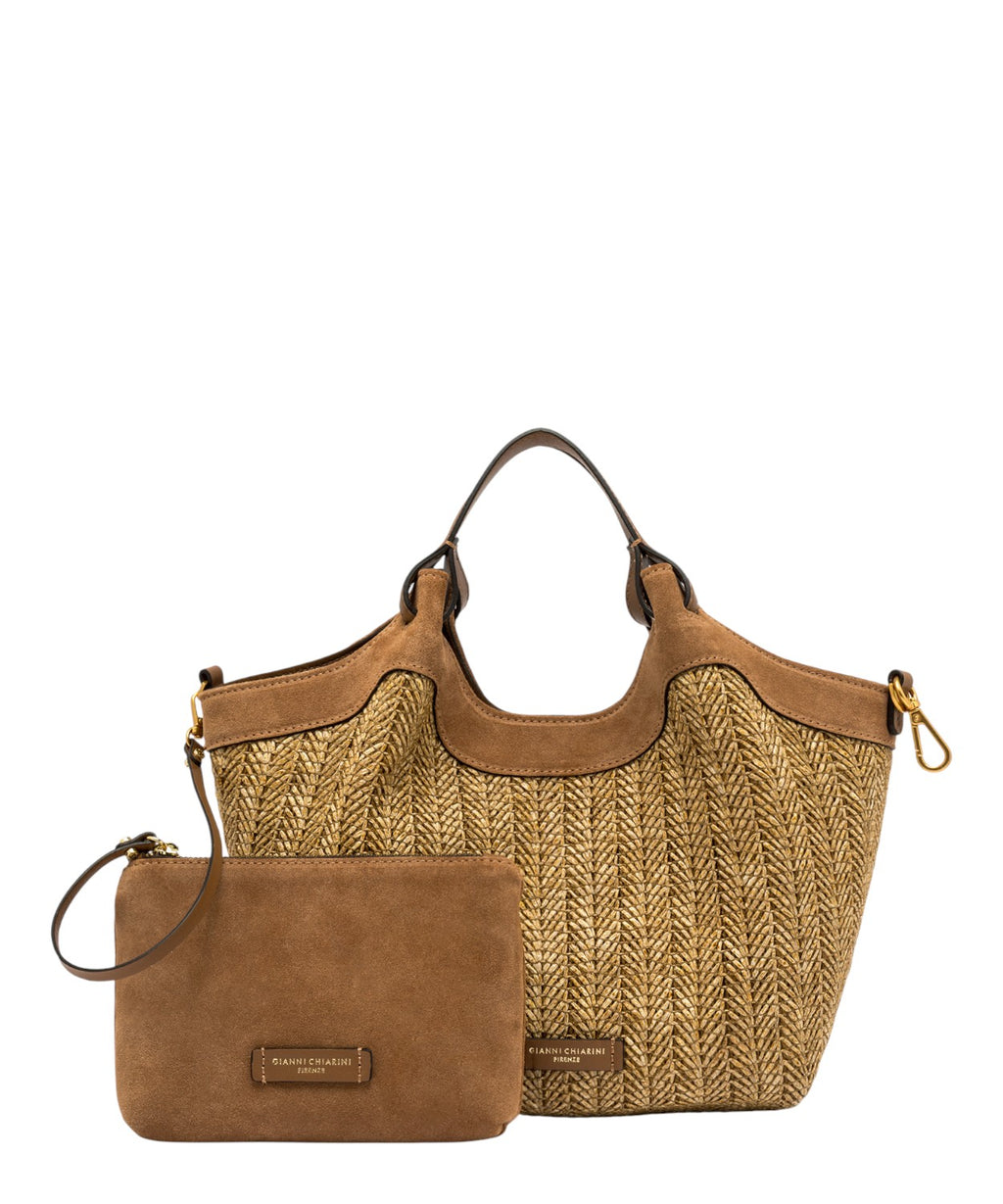 Borsa DUA MINI pintos šiaudų rankinė