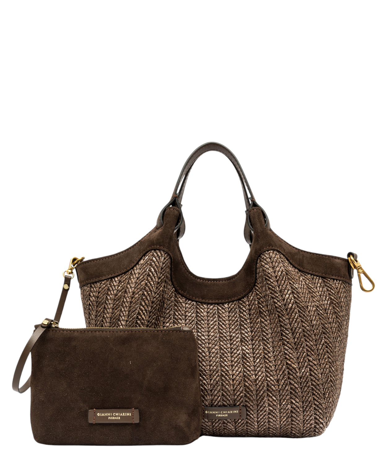 Borsa DUA MINI in paglia intrecciata