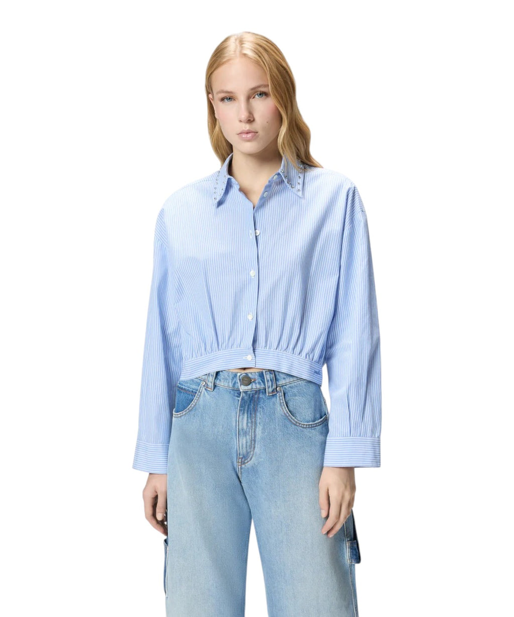 Camicia Cropped PINKO Charita a Righe