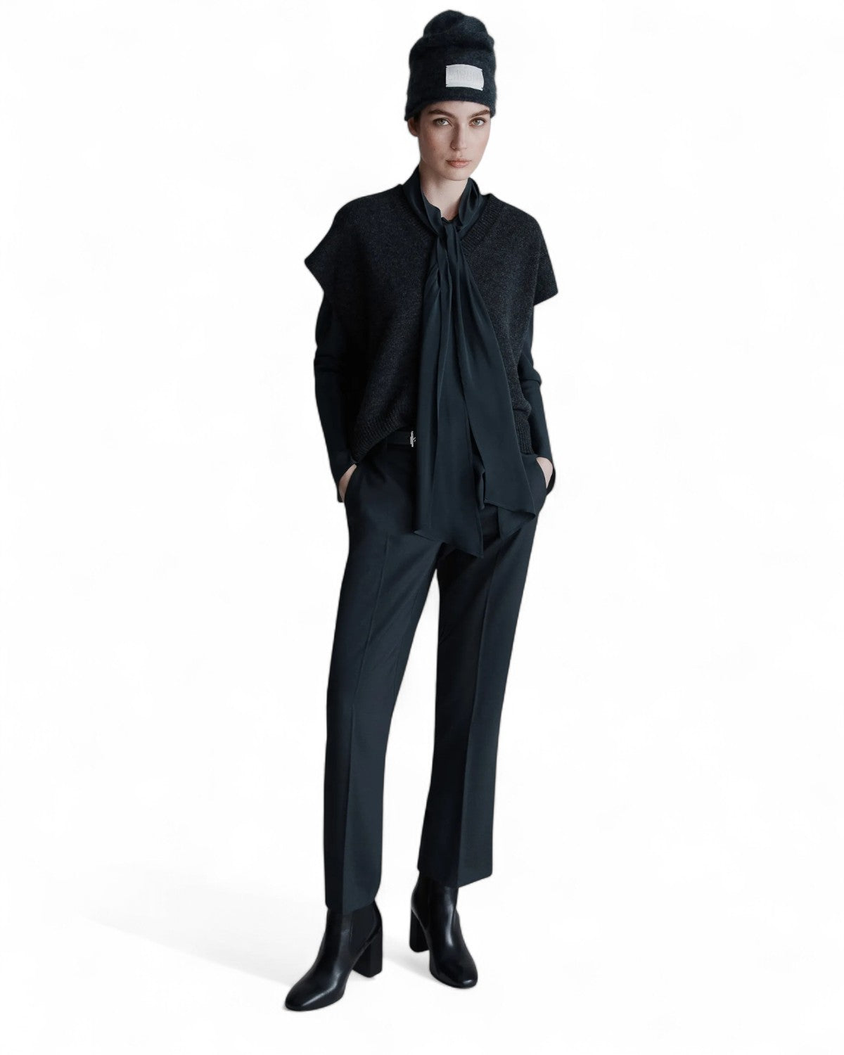 Pantalone slim in gabardina in pura lana-Marella-Pantaloni-Vittorio Citro Boutique