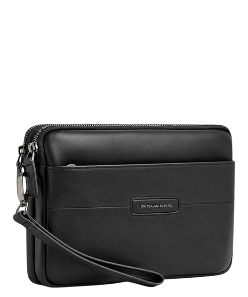 Pochette Uomo Piquadro 2 Comparti in Pelle con RFID