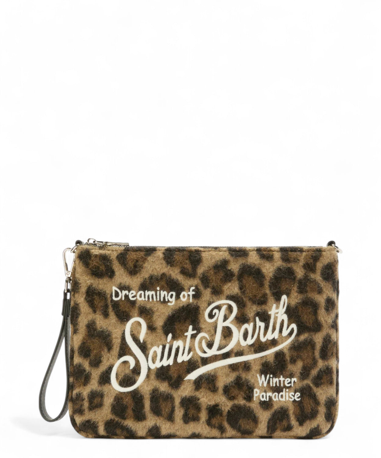 Borsa Parisienne Felt in misto lana leopardata-Mc2 Saint Barth-Borse a spalla-Vittorio Citro Boutique