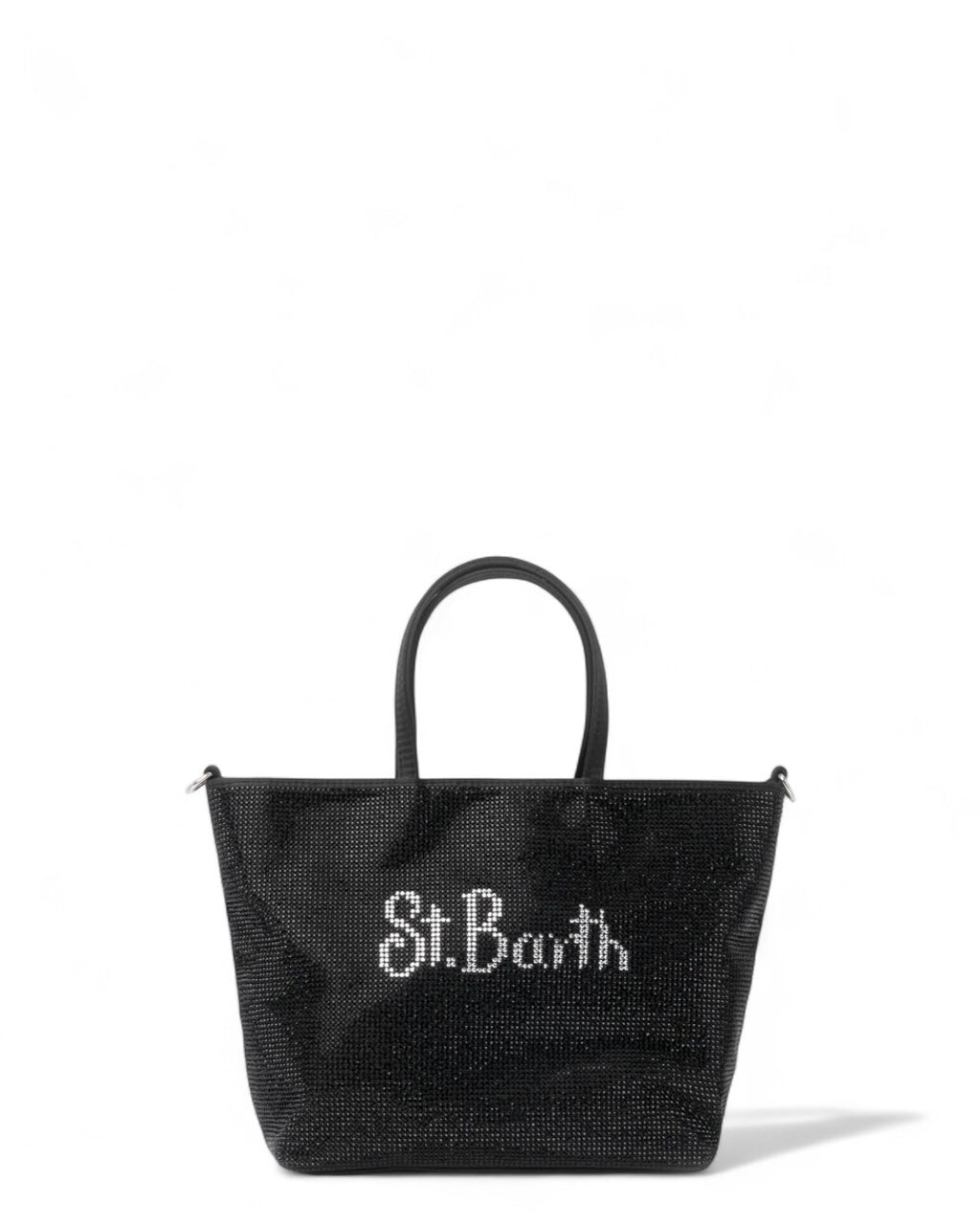 Mini borsa in raso con strass e manici-Mc2 Saint Barth-Borse a mano-Vittorio Citro Boutique