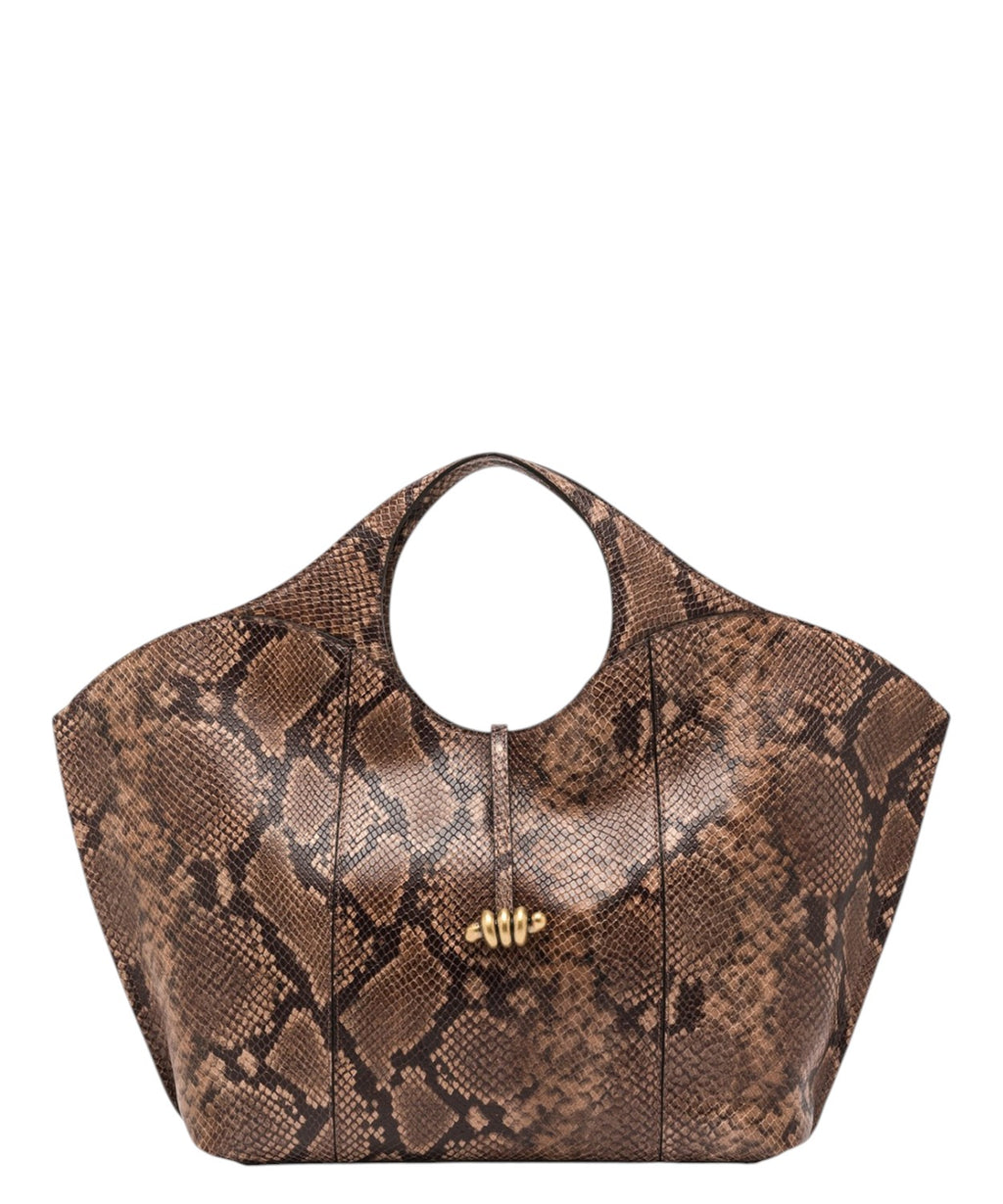 Damentasche Gianni Chiarini Infinity aus Leder mit Pythonprint