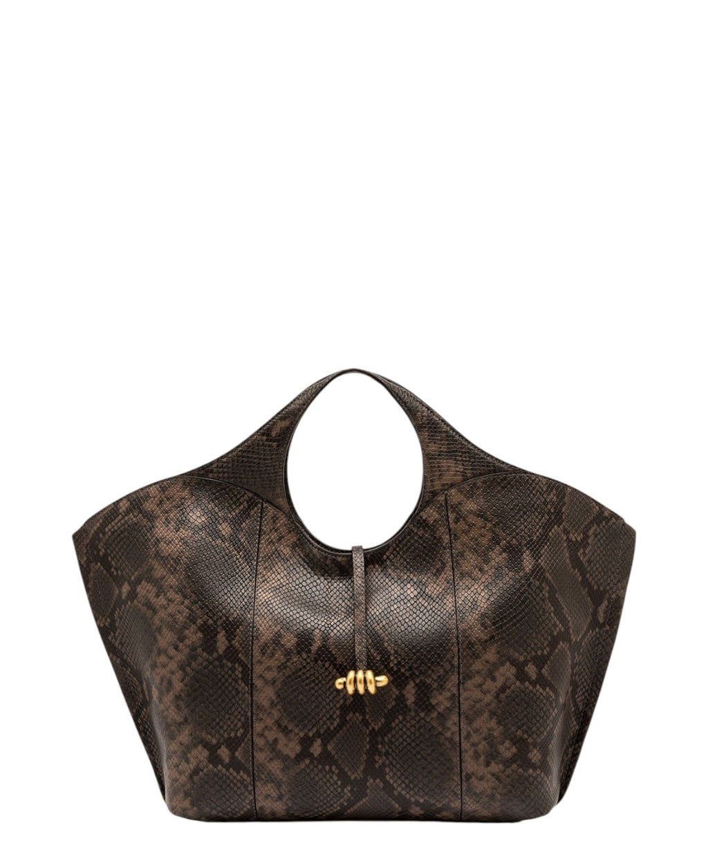 Bolsо de mujer Gianni Chiarini Infinity de piel con estampado de pitón