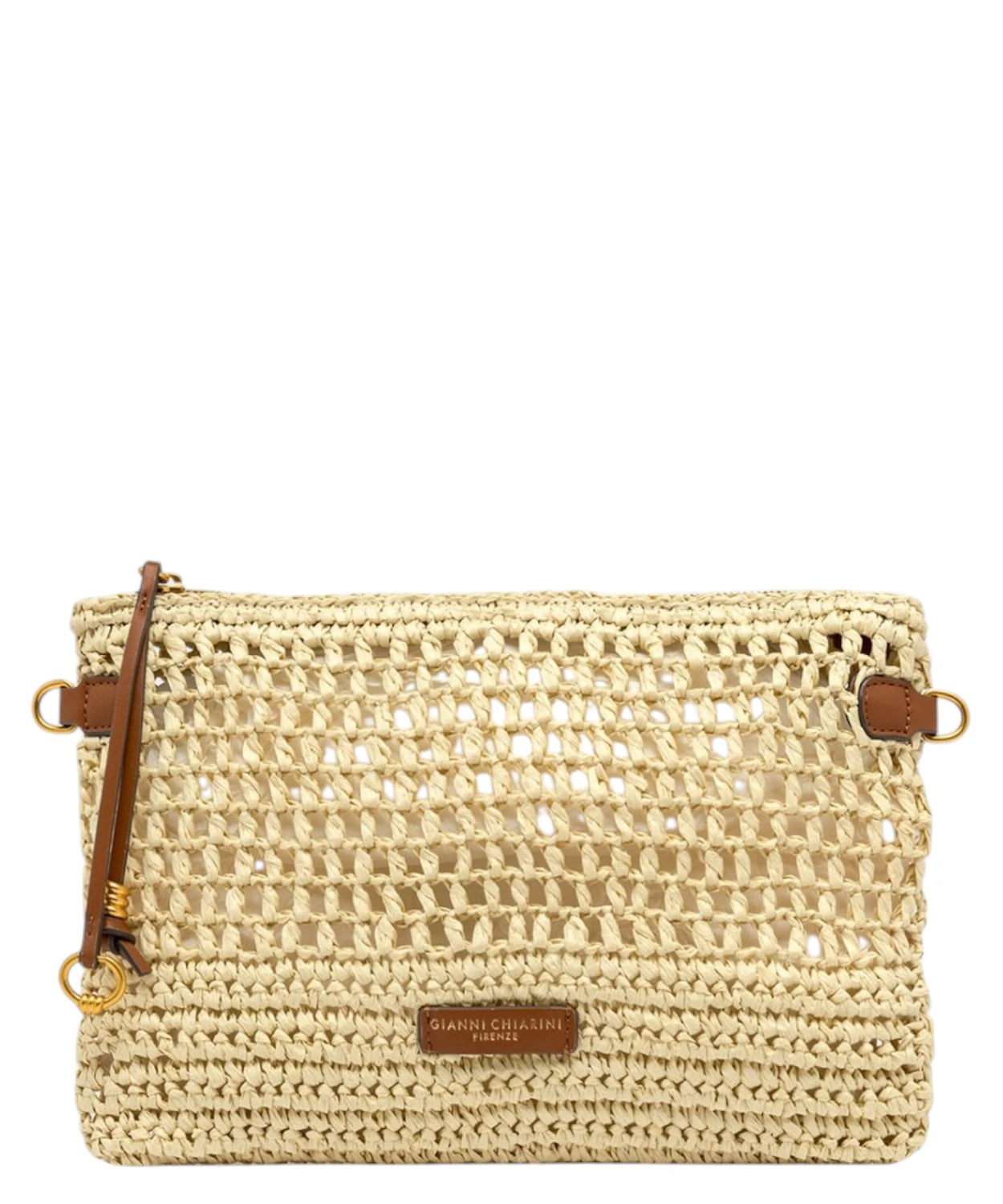 Gianni Chiarini Nefeli Pouch in Crochet Straw