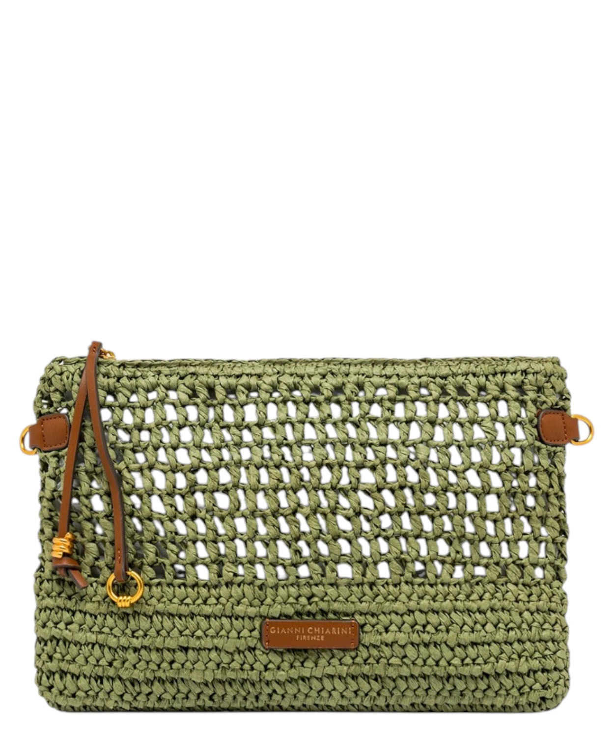 Gianni Chiarini Nefeli Pouch in Crochet Straw