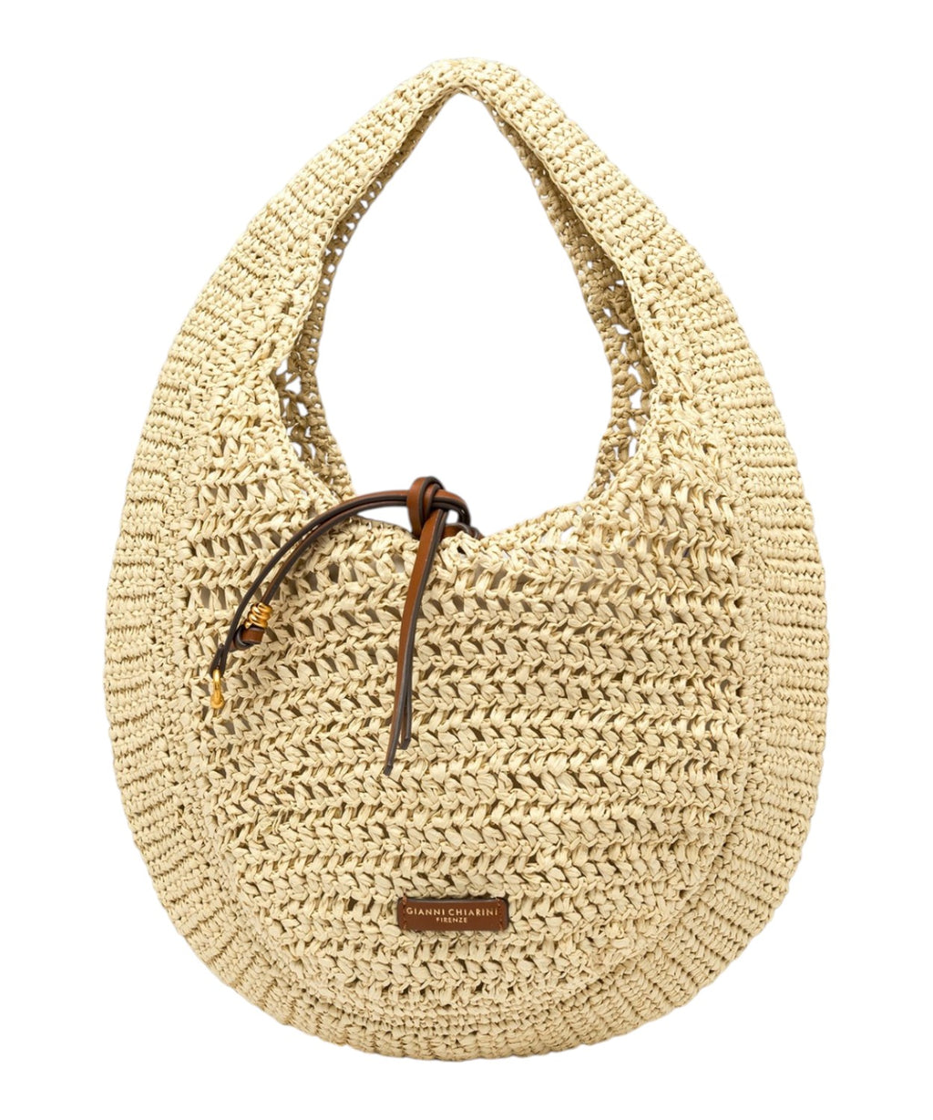 Borsa Nefeli Hobo Paglia Crochet Gianni Chiarini