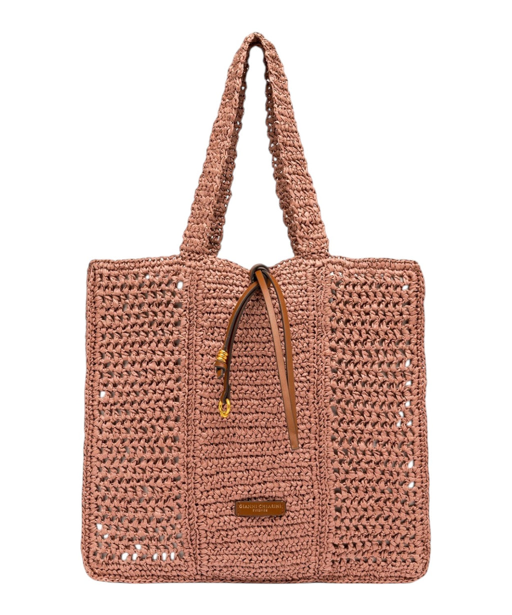 Gianni Chiarini Nefeli Shopper aus gehäkeltem Stroh