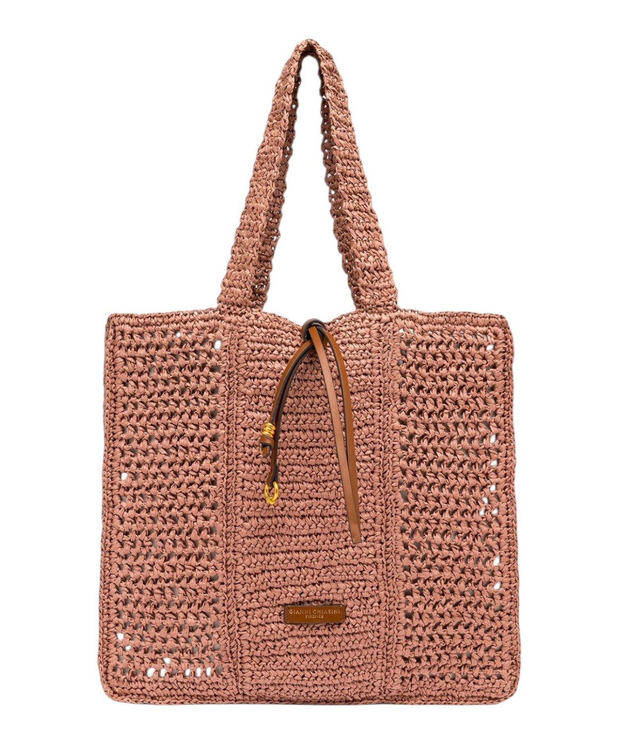 Gianni Chiarini Nefeli Shopper aus gehäkeltem Stroh