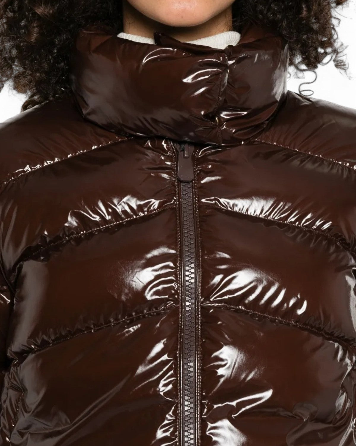 Piumino Caban in Crystal Nylon con Logo Love Birds-Pinko-Piumini-Vittorio Citro Boutique