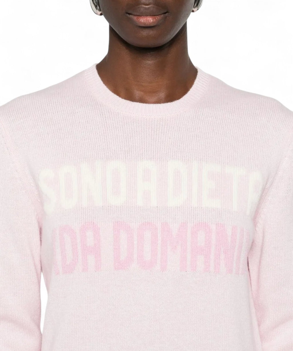 Maglione girocollo New Queen "Sono a dieta..."-Mc2 Saint Barth-Felpe-Vittorio Citro Boutique